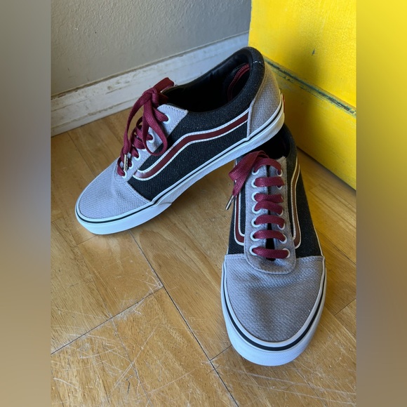Vans Other - Vans Old School Ward Jersey Block Drizzle Sneakers with NEW Burgundy Laces